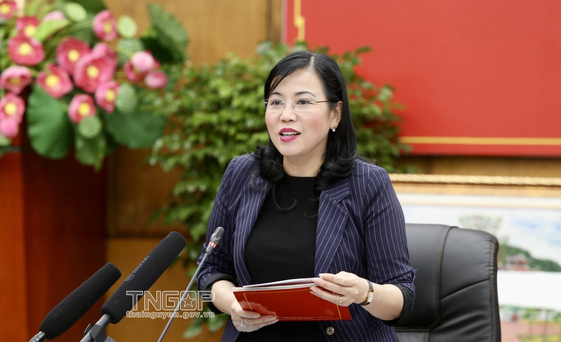 Đồng chí Nguyễn Thanh Hải Bí thư Tỉnh ủy tỉnh Thái Nguyên phát biểu tại buổi làm việc Đồng chí Nguyễn Thanh Hải Bí thư Tỉnh ủy tỉnh Thái Nguyên phát biểu tại buổi làm việc