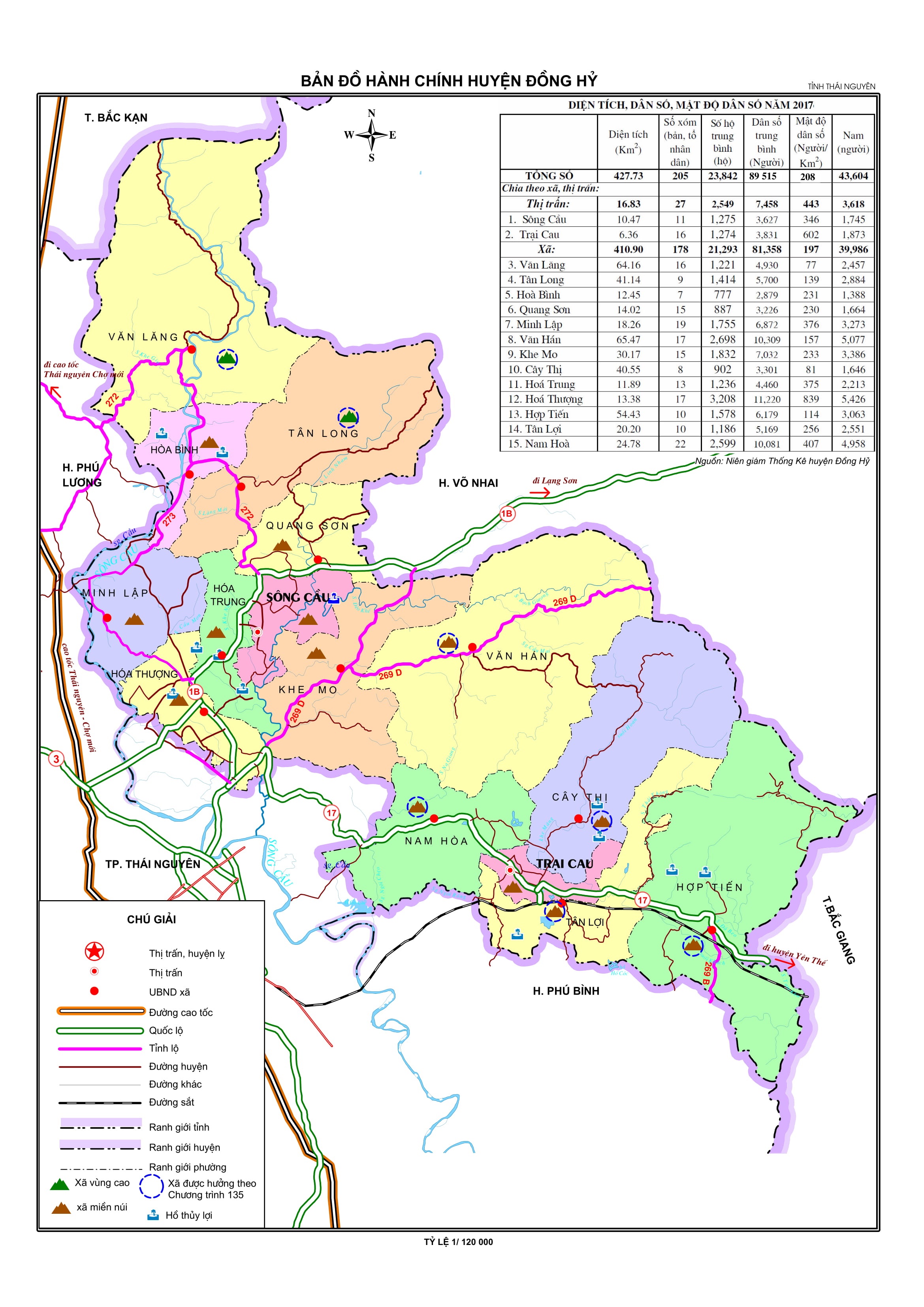 Bản đồ địa giới hành chính tỉnh Thái Nguyên năm 2024 giúp người dân và du khách dễ dàng tìm hiểu và trải nghiệm các điểm đến, các di sản văn hóa và các địa danh nổi tiếng. Thái Nguyên là tỉnh được bao phủ bởi nhiều dãy núi hùng vĩ và còn giữ lại nhiều văn hóa truyền thống đặc biệt.