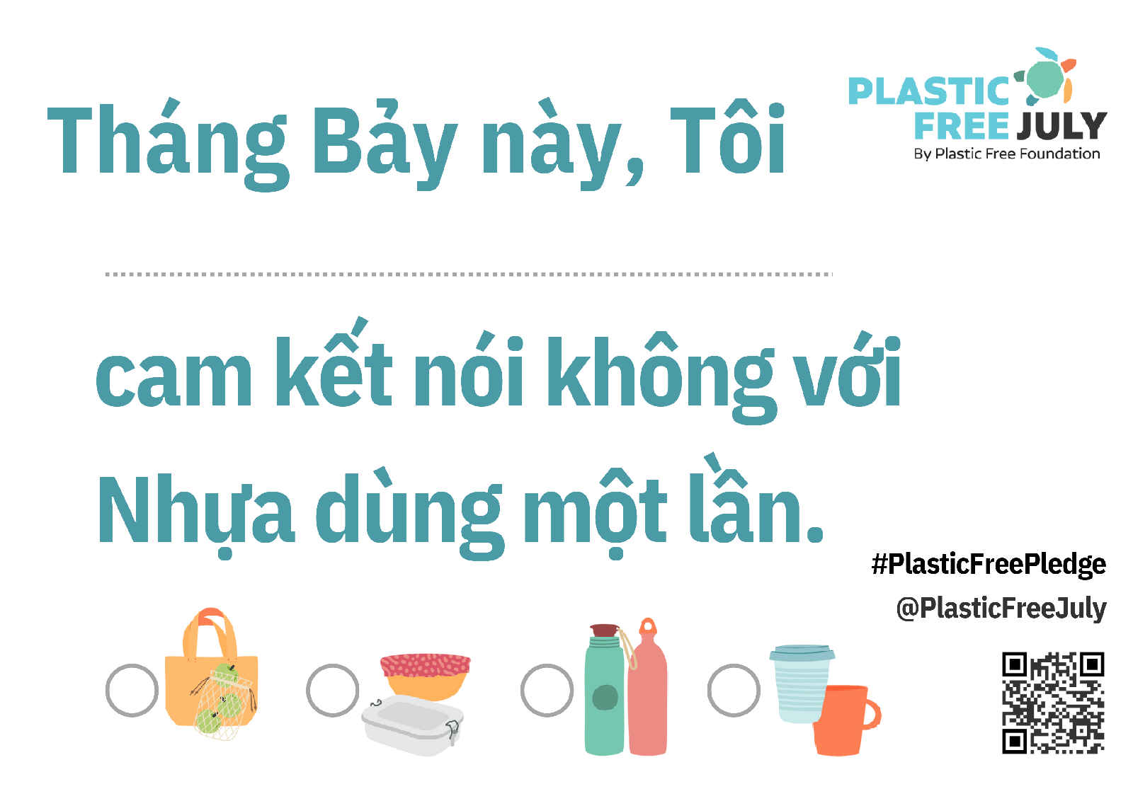 Chương trình Tháng 7 không nhựa sử dụng một lần